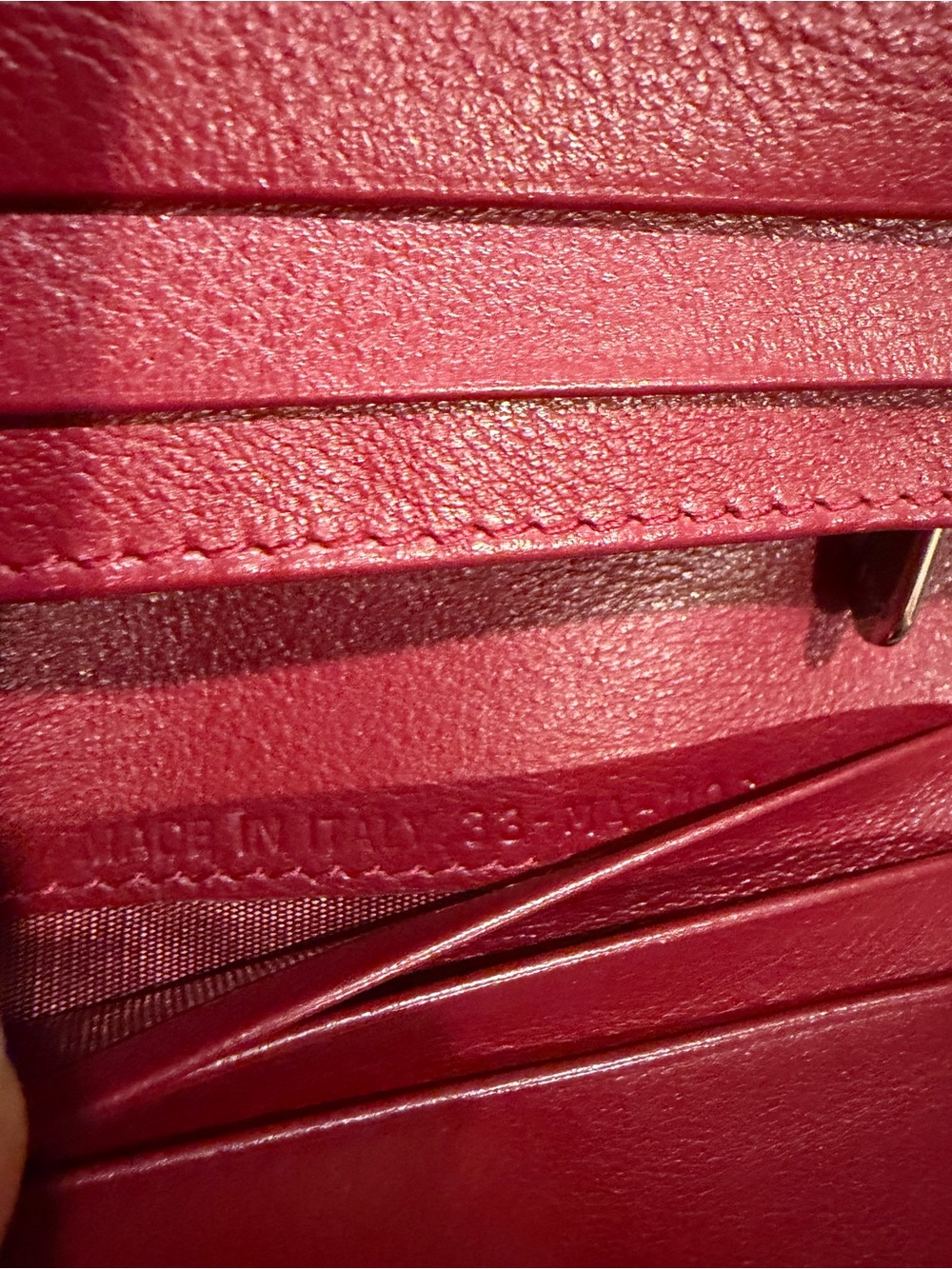 Mini Lady Dior Gardenia Wallet 🍒 Red Patent Cannage Calfskin - Picture 16 of 17